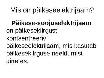 Päikeseelektrijaam #2