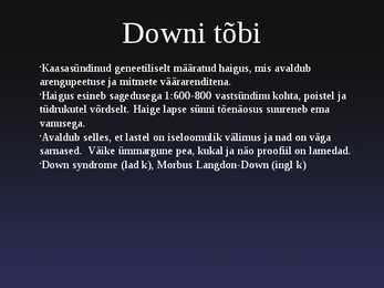 Pärilikud Haigused-nende põhjused ja ravi #11