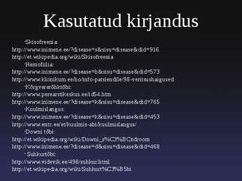 Pärilikud Haigused-nende põhjused ja ravi #16
