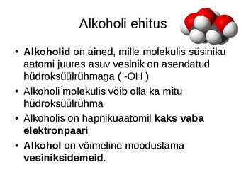 ALKOHOLID looduses ja toime #4