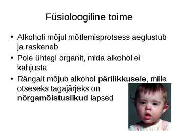 ALKOHOLID looduses ja toime #10