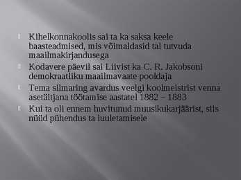 Juhan Liivi nukker elu #7