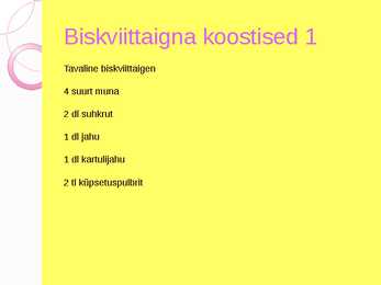 Biskviittainas #3