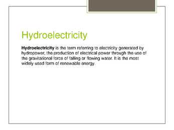Hydroelectricity #2