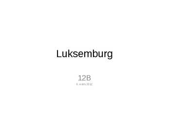 PPT-Ettekanne Luksemburgist