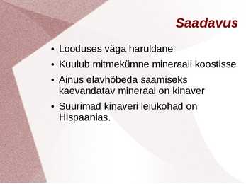 Elavhõbeda avastamine #5