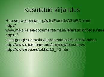 Fotosünteesi esitlus #7
