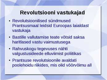 Euroopa ja Prantsuse revolutsioon #2