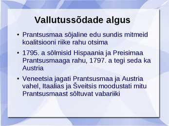 Euroopa ja Prantsuse revolutsioon #11