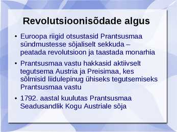 Euroopa ja Prantsuse revolutsioon #5