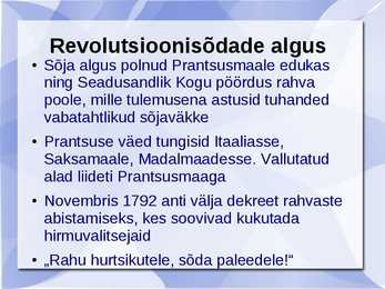 Euroopa ja Prantsuse revolutsioon #7