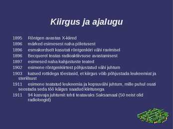 Kiirgus ja Kiirguskaitse #3