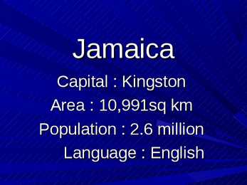 Jamaica - inglisekeelne esitlus