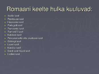 Romaani keeled #2