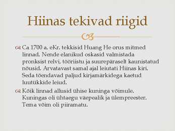 Vana-Hiina kokkuvõttev konspekt #5