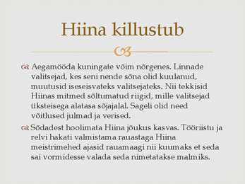 Vana-Hiina kokkuvõttev konspekt #6