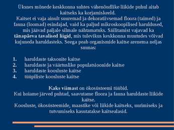 Loodus- ja keskkonnakaitse Eestis ja Maailmas #3