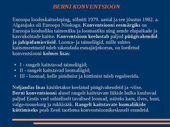 Loodus- ja keskkonnakaitse Eestis ja Maailmas #7