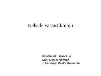 Kehade vastastikmõju mõiste-liigid ja näited