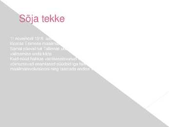 Vabadussõja esitlus #2