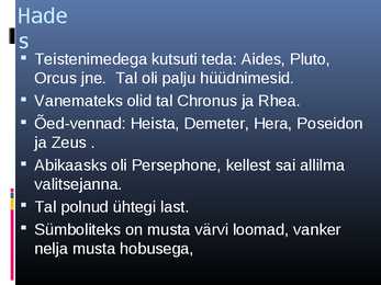 Jumalate töö #2