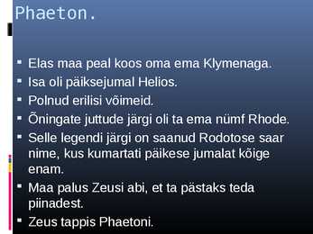 Jumalate töö #5