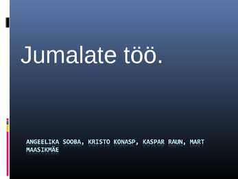 Jumalate töö