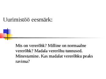 Madal vererõhk #2