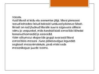 Powerpoint planeet Marsi kohta #13