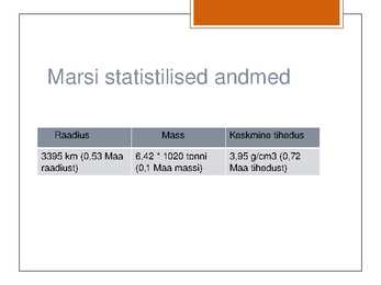 Powerpoint planeet Marsi kohta #3