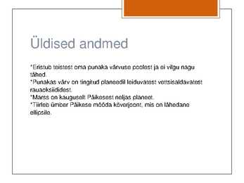 Powerpoint planeet Marsi kohta #4