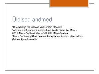 Powerpoint planeet Marsi kohta #6