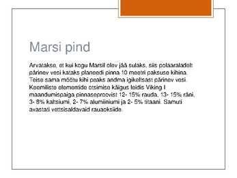 Powerpoint planeet Marsi kohta #10