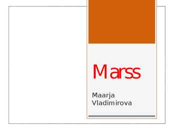Powerpoint planeet Marsi kohta
