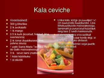 Mehhiko köögist - powerpoint #11