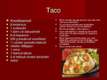Mehhiko köögist - powerpoint #7