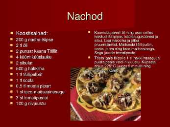 Mehhiko köögist - powerpoint #9