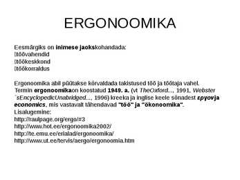 Arvutikasutaja terviseriskid #11