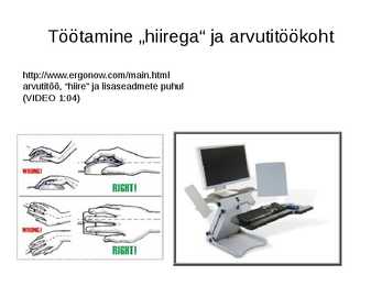 Arvutikasutaja terviseriskid #14