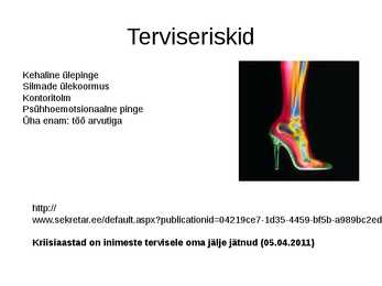 Arvutikasutaja terviseriskid #3