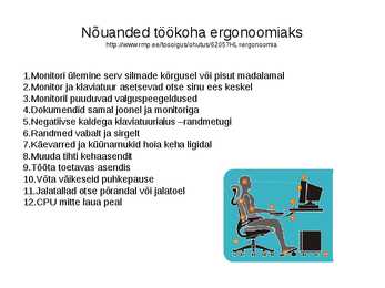 Arvutikasutaja terviseriskid #10