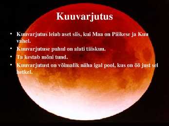 Kuu ja varjutused #11