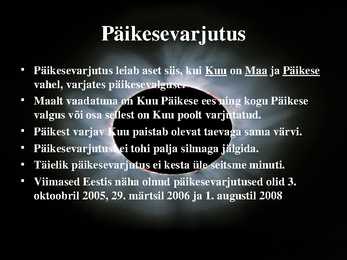 Kuu ja varjutused #10