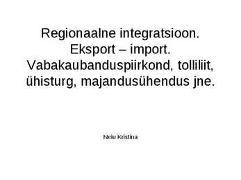 Regionaalne integratsioon jpm