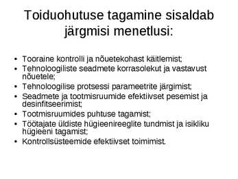 Toiduhügieen #11