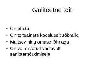 Toiduhügieen #5