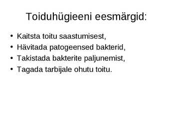 Toiduhügieen #6