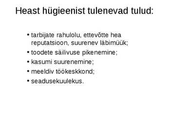 Toiduhügieen #8