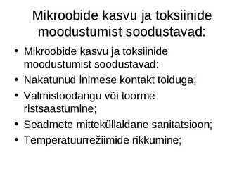 Toiduhügieen #10