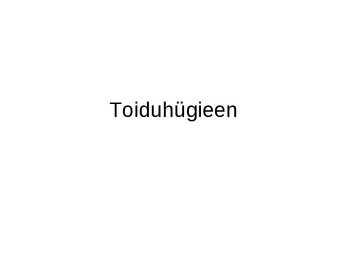 Toiduhügieen